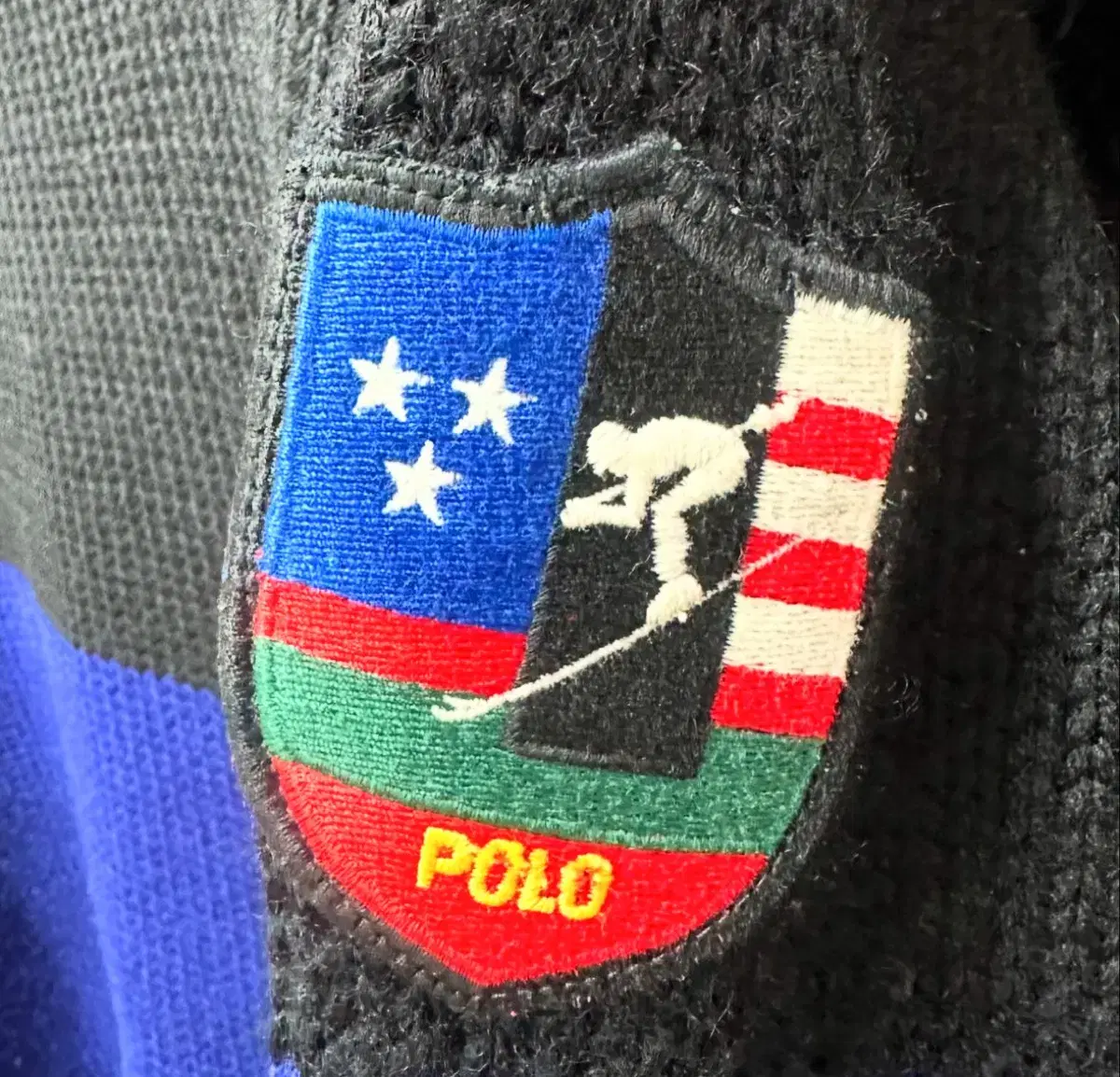 80s polo suicide ski wool sweater 폴로 스키